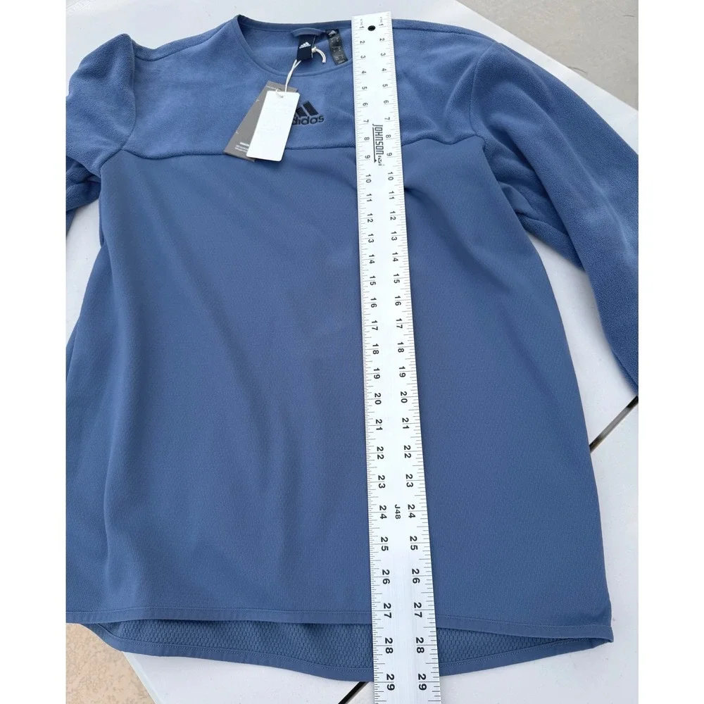 New Adidas M Ti Blue Crewneck Sweatshirt Men's Medium